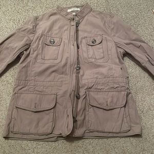 Ann Taylor Asjustable Zip-up Jacket with Buttons and Pockets